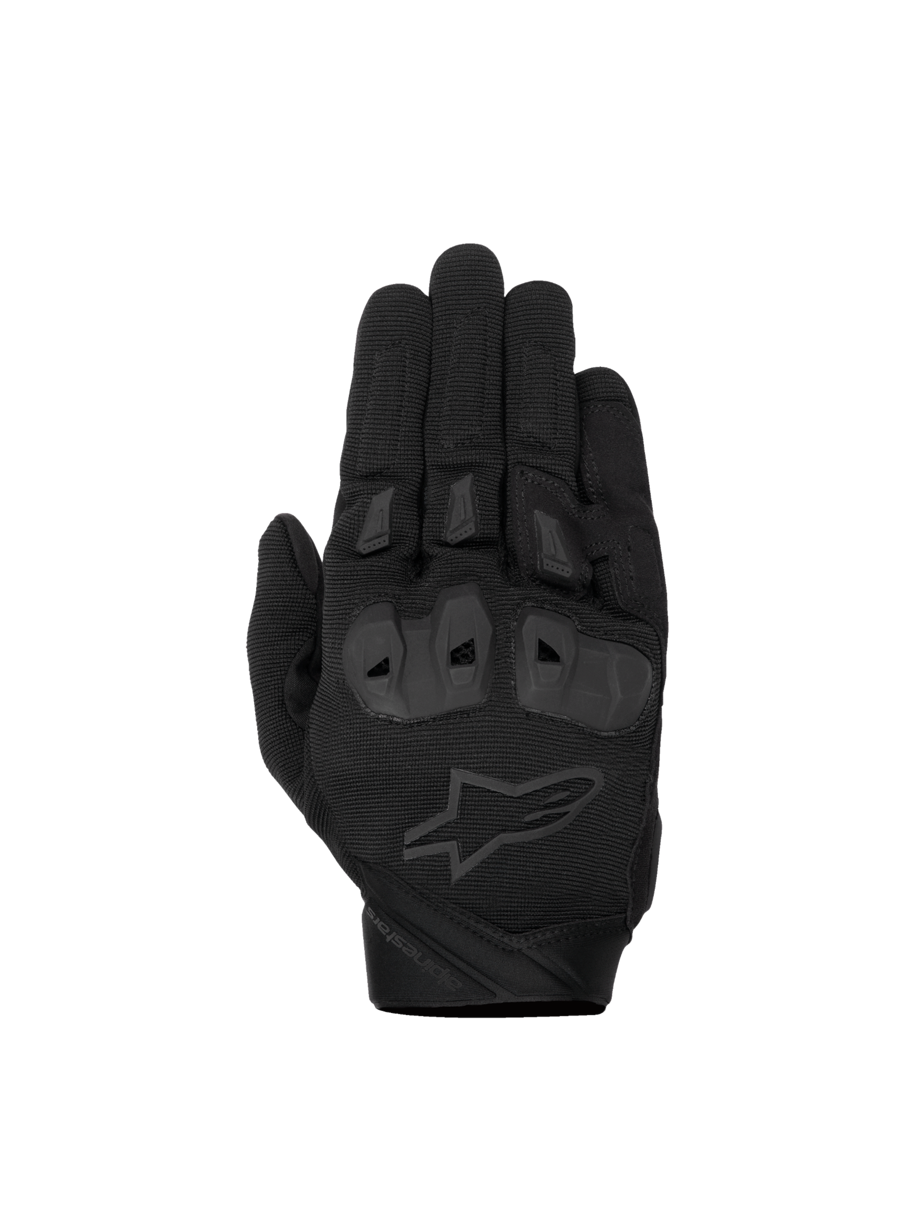 Alpinestars SP X 1 Handschuhe, schwarze Motorradhandschuhe für Herren mit TPR-Knöchelschutz und CE-zertifiziertem Textil.
