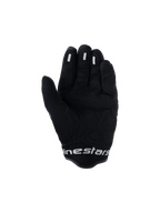 Alpinestars Mogress Airflow-handschoenen, urban motorhandschoenen, Anthracite Black, handpalmaanzicht met synthetische versterkingen en 3D-mesh-zones, siliconen grip-inzetstukken op de vingers, korte manchet met witte branding