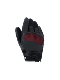 Alpinestars Mogress Airflow handschoenen, motorhandschoenen, zwart en rood, bovenzijde met rode mesh knokkelbescherming, 3D ademende mesh-panelen, kort manchet met klittenbandsluiting, urban rijstijl
