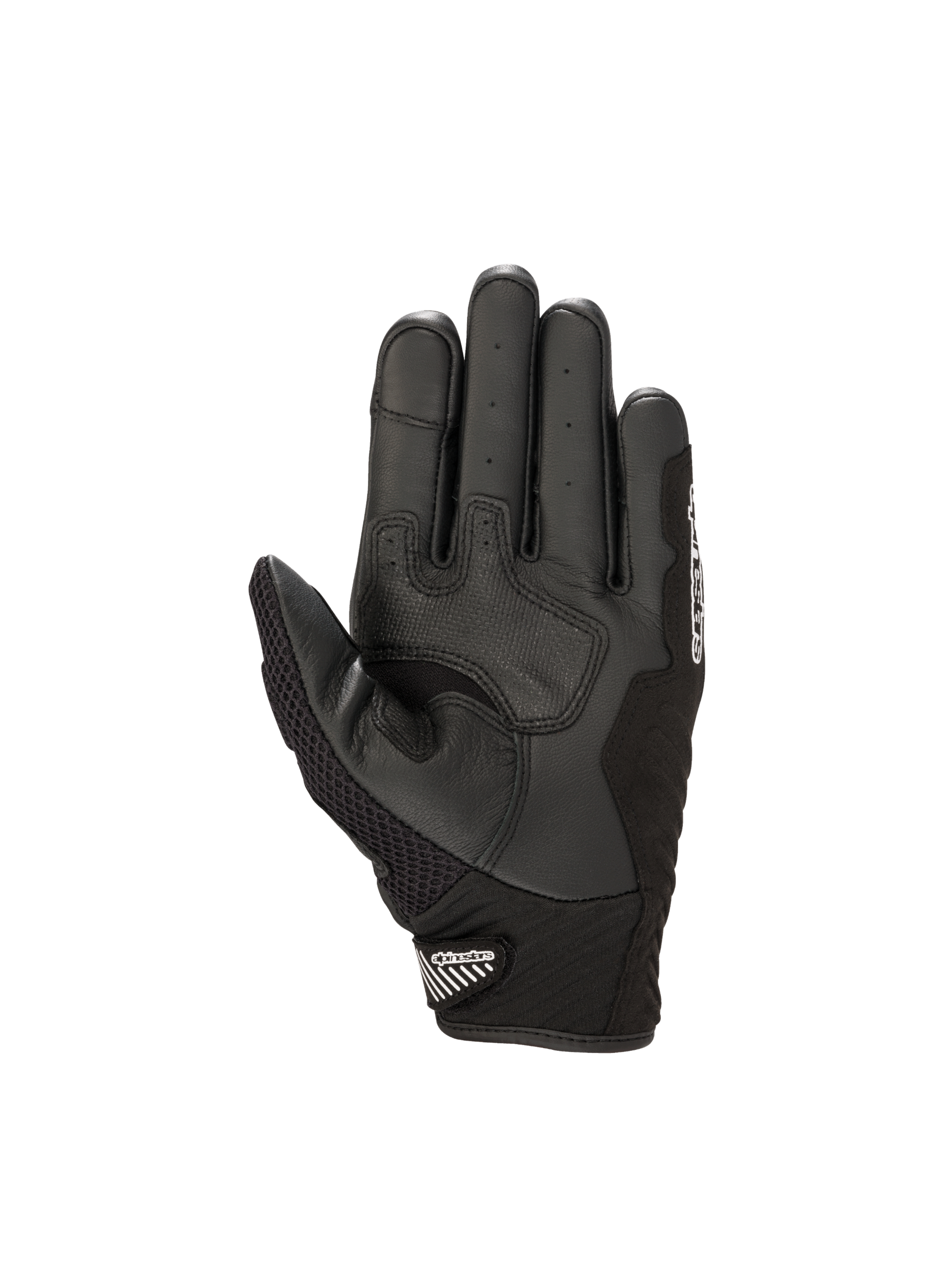 Gants Alpinestars SMX-1 Air V2, noirs, en cuir et mesh avec paume renforcée pour une conduite urbaine