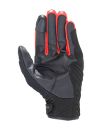 Gants Alpinestars FQ20 SMX-1 Air V2 Monster, vue de la paume, construction en cuir noir et mesh avec des accents rouges entre les doigts, gants de moto à manchette courte pour la conduite urbaine et sur route.
