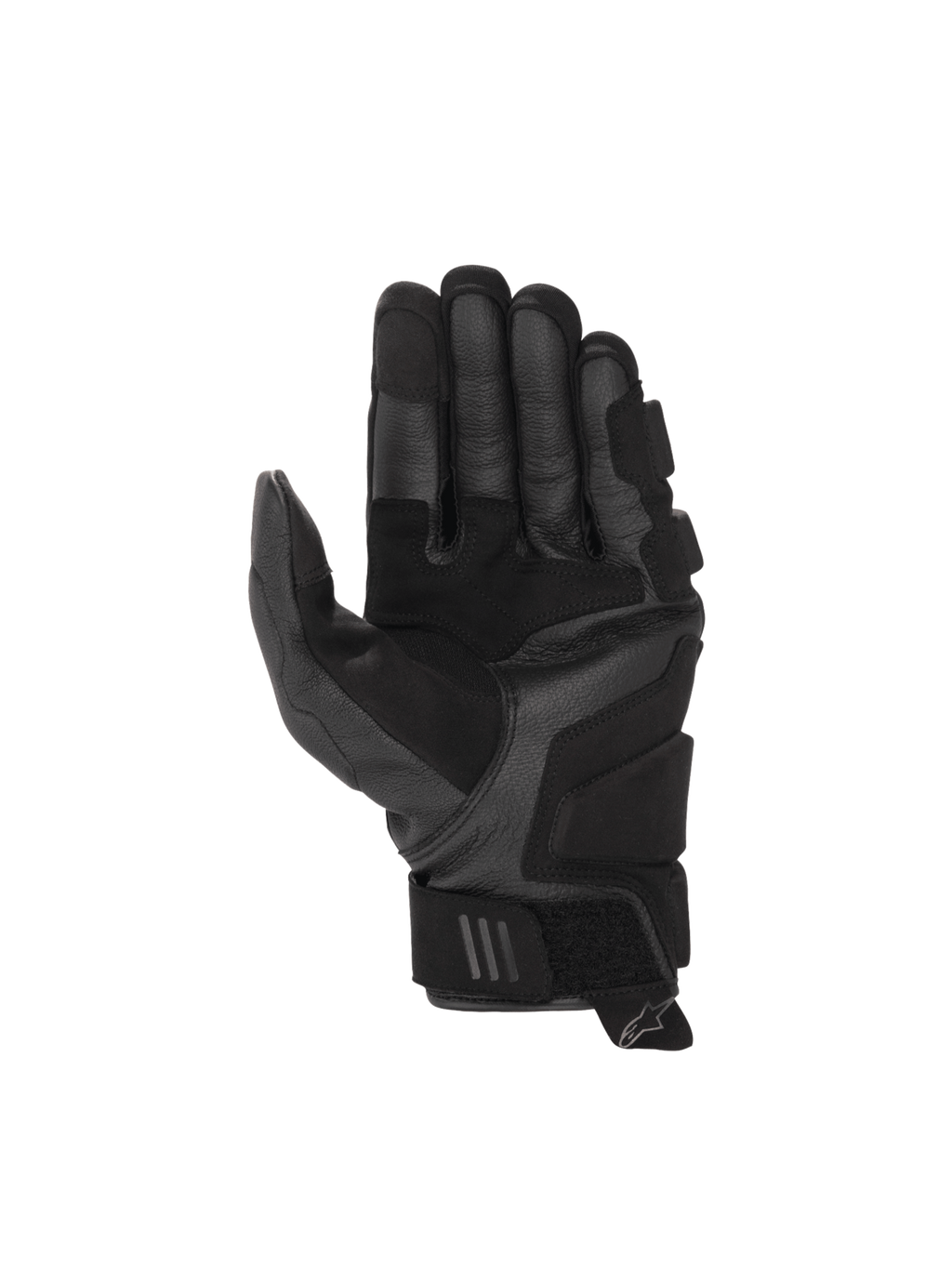 Alpinestars Phenom Leather Air Handschuhe, schwarze Motorradhandschuhe aus Ziegenleder, verstärkte Landezonen an der Handfläche.