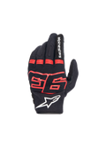 Alpinestars MM93 Losail V2 Handschuhe, Motorradhandschuhe, Schwarz und Rot Fluo, mit Hartknöchelschutz und MM93 Logo.