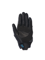 Alpinestars Stella SP X 3 Women's Motorcycle Gloves, Black and Blithe Blue, featuring a perforated leather palm.