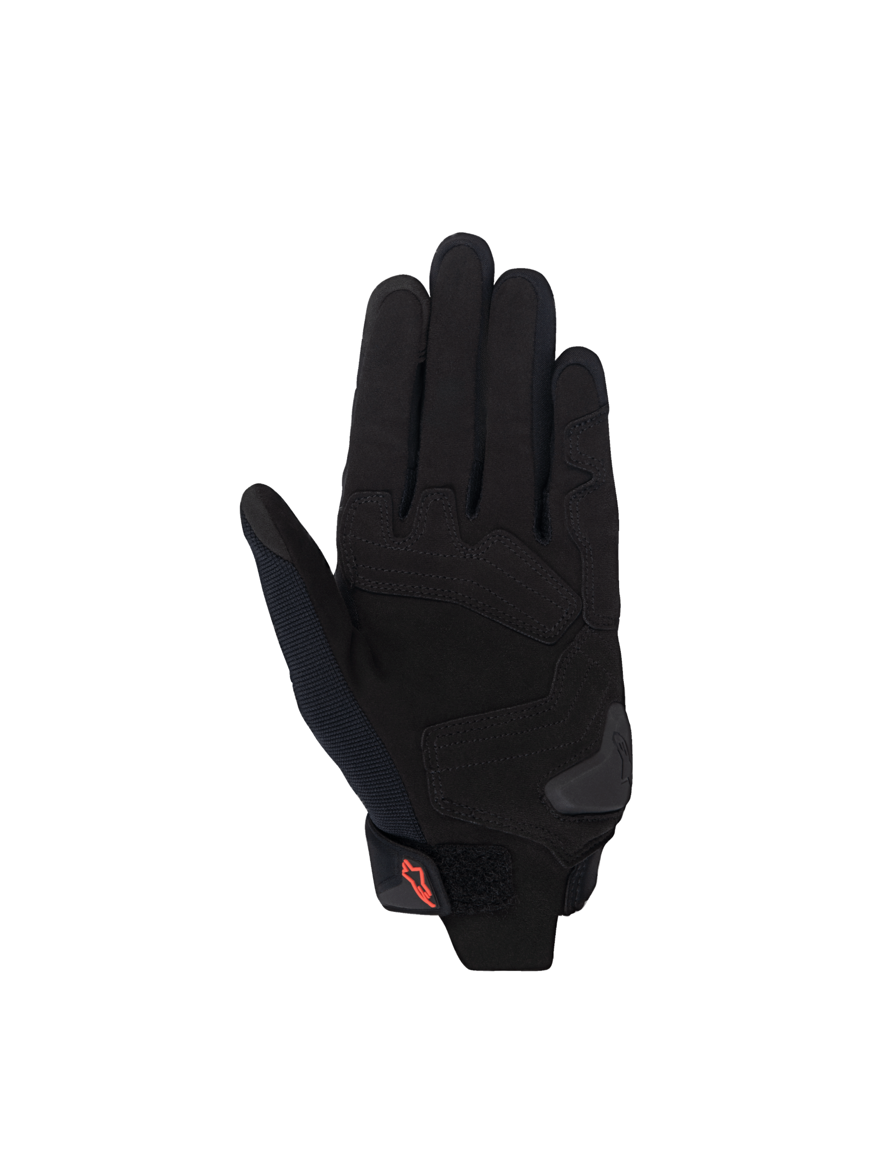 Alpinestars Stella SP X 1, gants de moto sport pour femme, noirs et rouges, paume en cuir synthétique avec sliders TPR