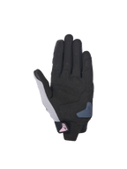 Alpinestars Stella SP X 1, gants de moto pour femme, noirs et gris, paume en cuir synthétique et slider TPR, vue de la paume.