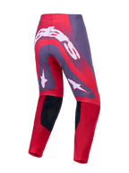 Alpinestars Supertech Hiten AFD broek, herenmotorcrossbroek, rood fluo en grijs met geperforeerde stretchpanelen.