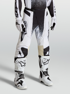 Alpinestars Techstar Swan broek, motocrossracebroek voor heren, wit en zwart, stretch ripstop-ontwerp.