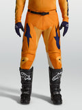 Alpinestars Racer Amber Motocross-Hose für Herren in Orange und Dunkelblau, robustes 600D-Polygewebe mit Rennpassform.