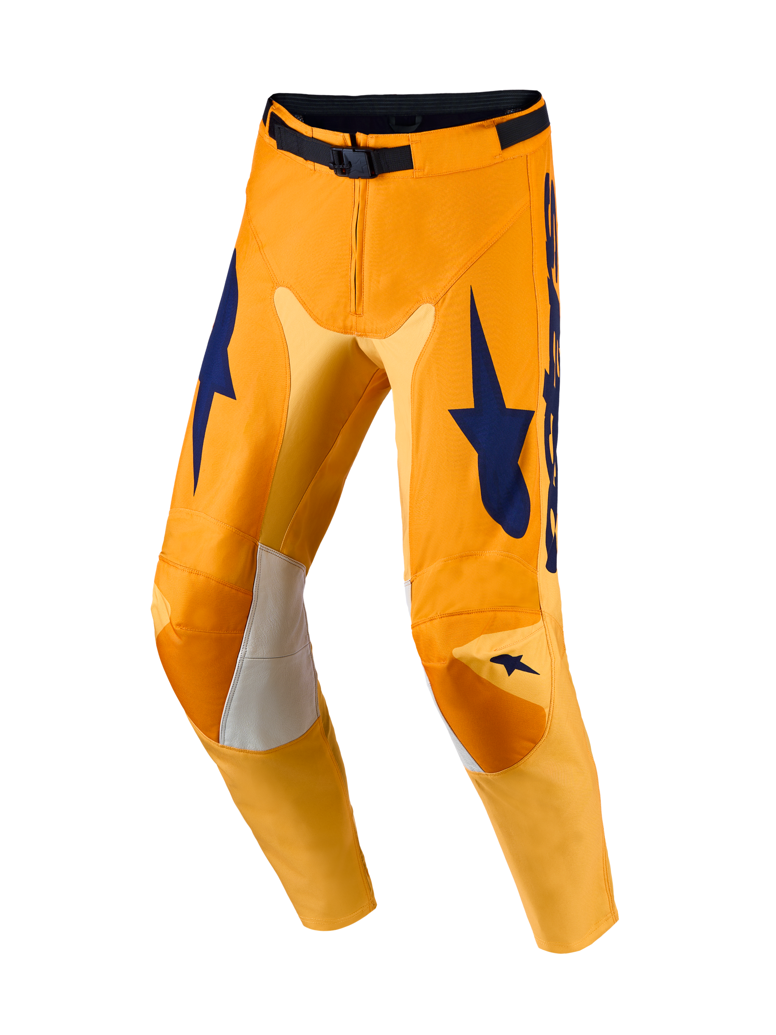 Alpinestars Racer Amber Hose und Ausrüstungsset, Herren-Motocross-Hose, Orange und Blau, mit robusten Stretch-Einsätzen.