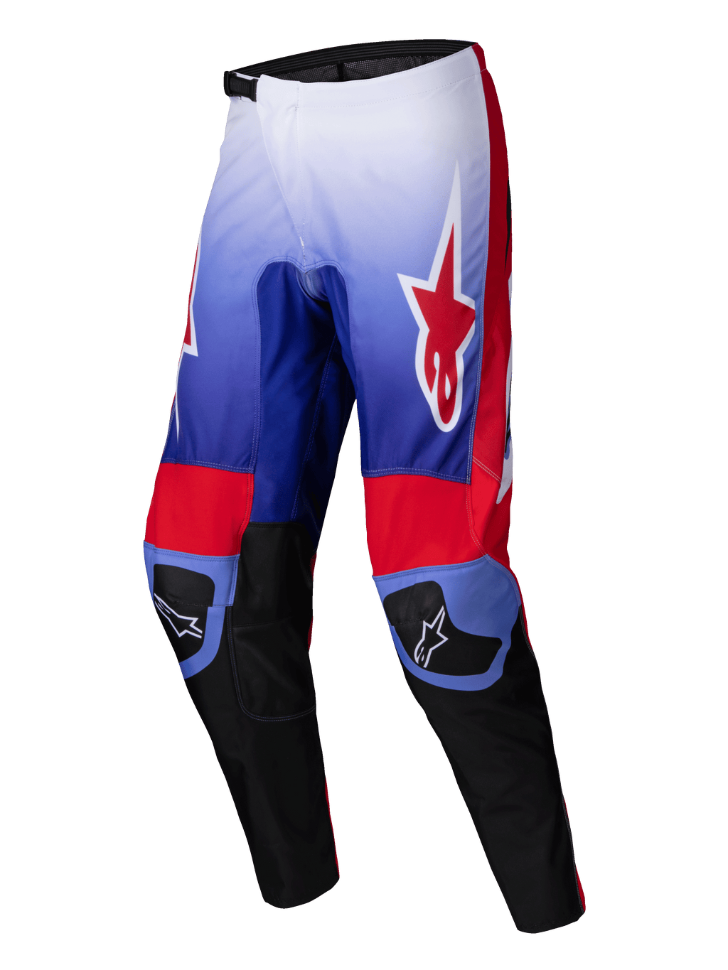 Alpinestars Fluid Wurx Broek 2025, motorcrossbroek, paars en felrood, 600D polyweefsel constructie, stretch corduroy panelen voor off-road prestaties