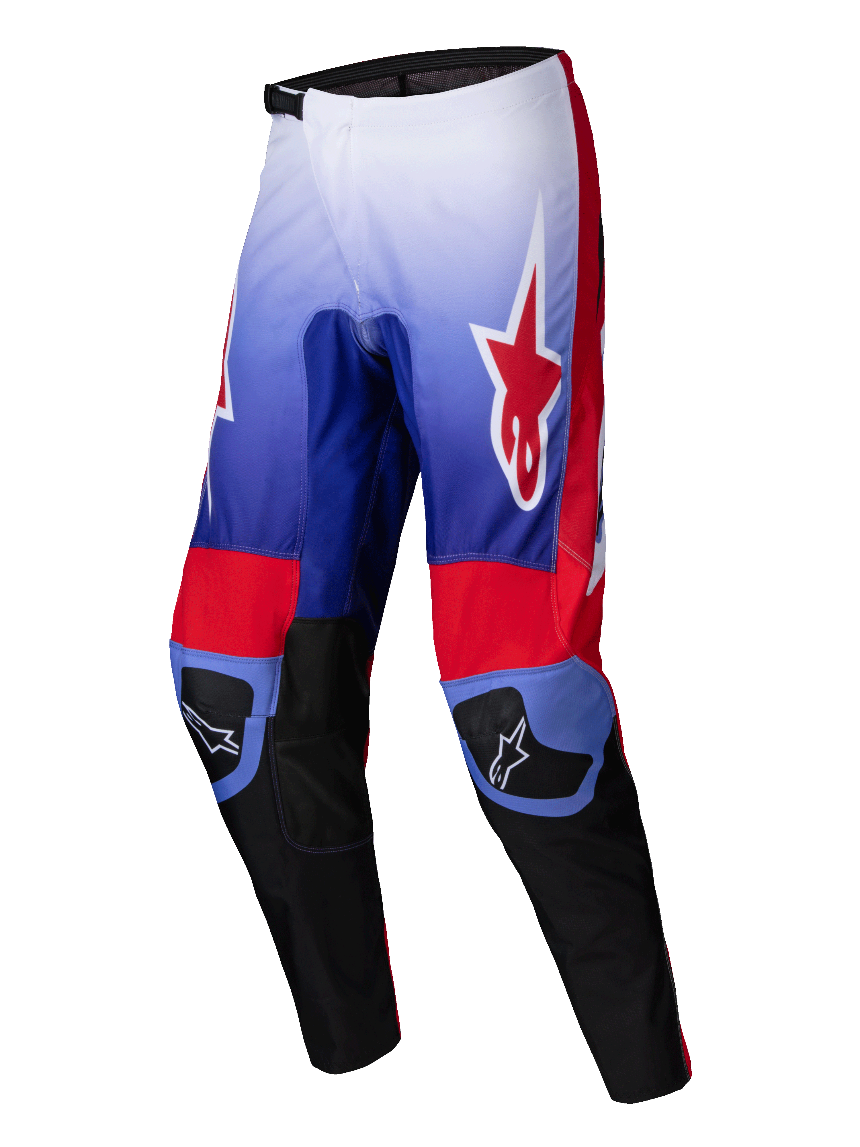 Alpinestars Fluid Wurx Broek 2025, motorcrossbroek, paars en felrood, 600D polyweefsel constructie, stretch corduroy panelen voor off-road prestaties