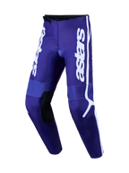 Alpinestars Fluid Apex V2, pantalon de motocross pour homme, bleu et blanc, poly-tissu 600D et genoux renforcés