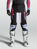 Pantalon Alpinestars Fluid Drag, pantalon de motocross pour homme, noir et rouge, poly-tissu 600D et panneaux stretch.