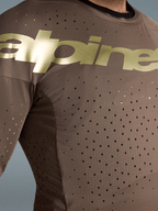 Alpinestars Limited Edition Supertech Air Gold Jersey, Motocross Racing, Earth Brown and Gold with laser-cut vents.