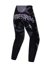 Pantalon Techstar Beast Coast Édition Limitée, noir et gris avec motifs graphiques et grand logo au dos, idéal pour le motocross.