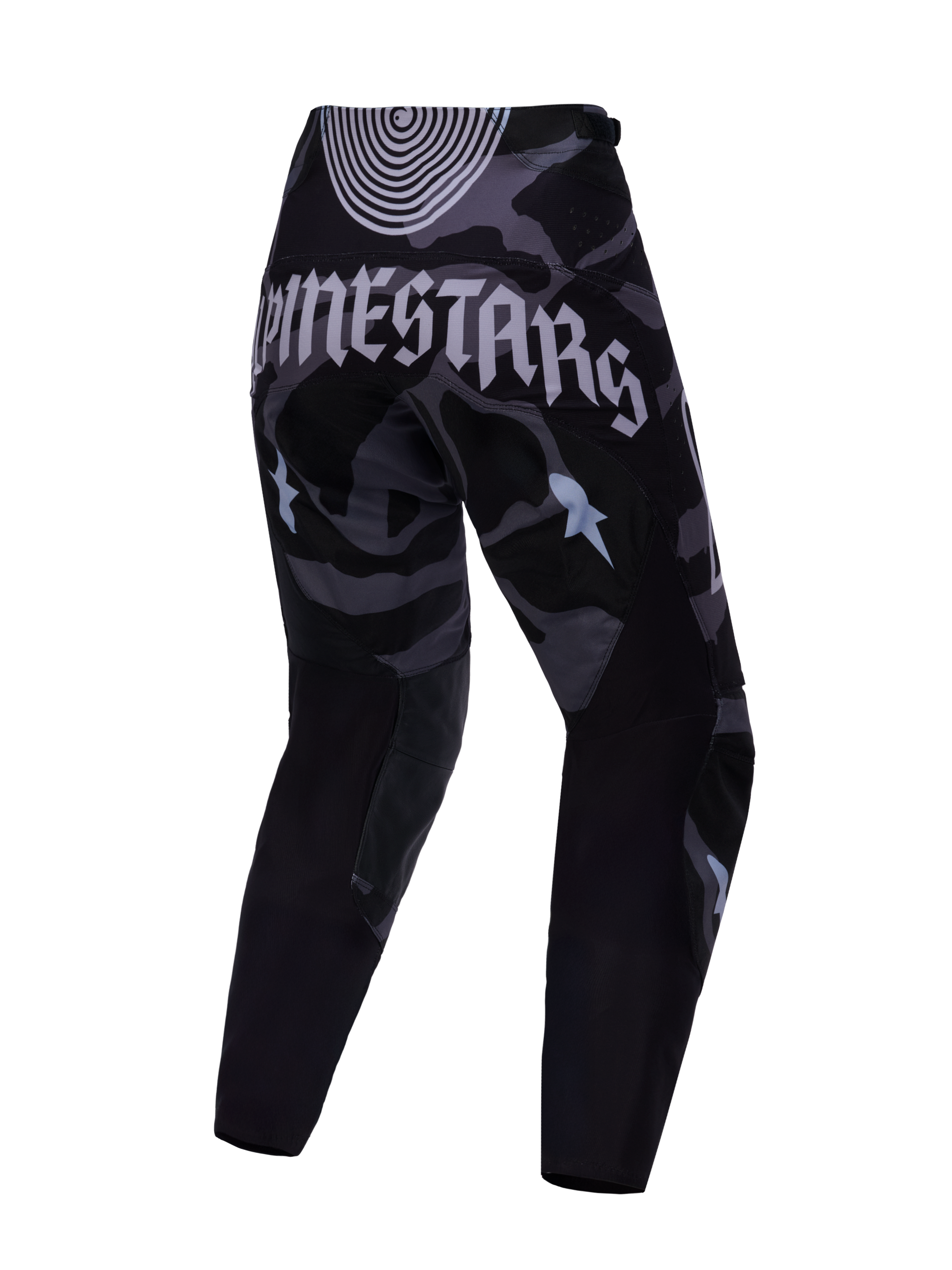 Pantalon Techstar Beast Coast Édition Limitée, noir et gris avec motifs graphiques et grand logo au dos, idéal pour le motocross.