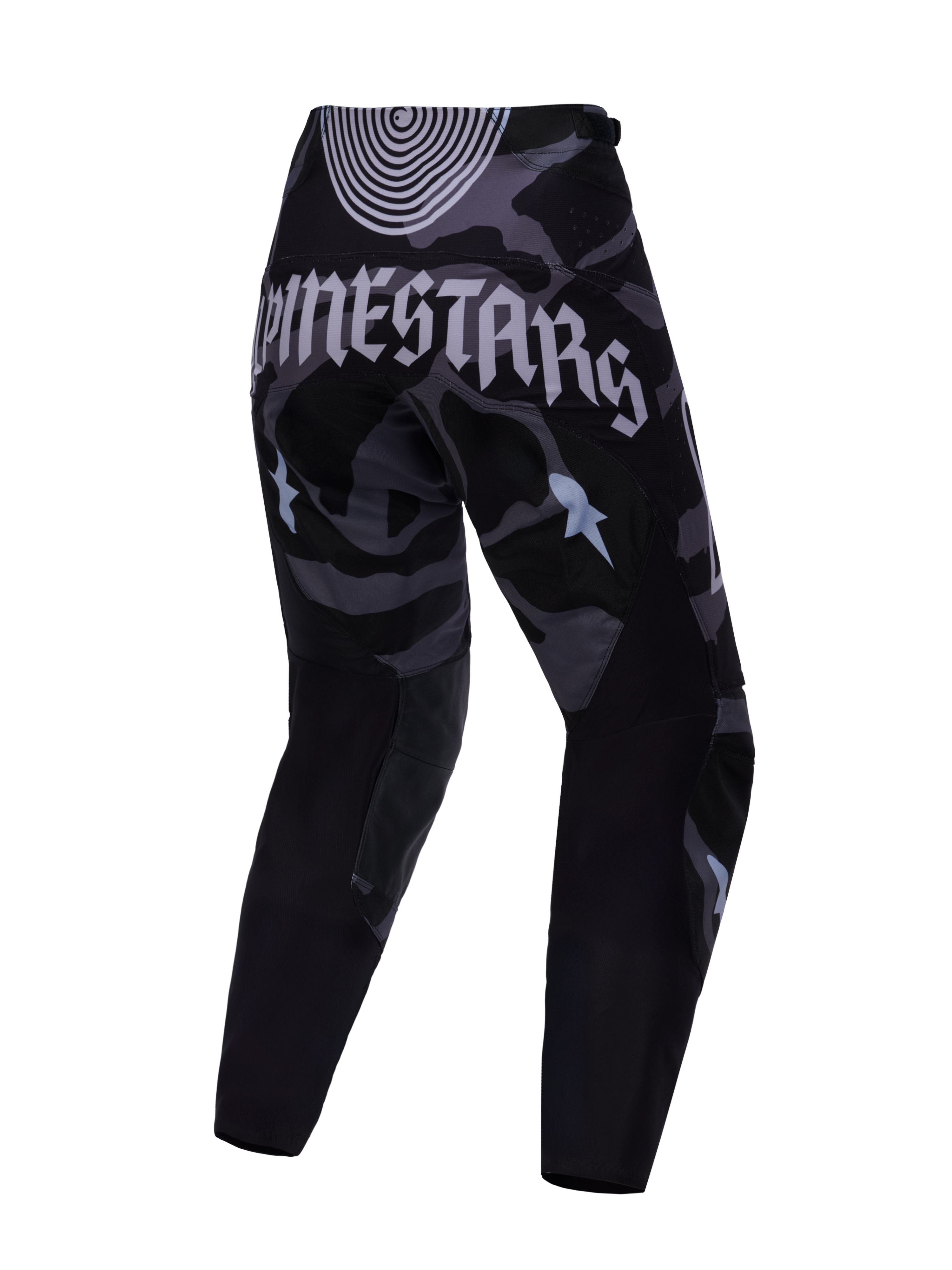 Pantalon Techstar Beast Coast Édition Limitée, noir et gris avec motifs graphiques et grand logo au dos, idéal pour le motocross.