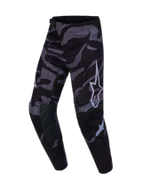 Pantalon Techstar Beast Coast Édition Limitée, motif camouflage noir et gris avec logos Alpinestars.