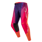 Alpinestars 2024 Techstar Pneuma Hose, Motocross-Hose, Dunkelviolett, Orange und Dunkelblau, strapazierfähiges Ripstop-Material, SX2 Magnetverschluss, professionelle Offroad-Rennausrüstung