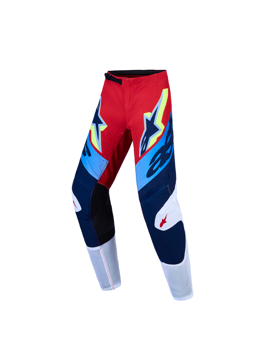 Alpinestars jeugd Supertech Dyna broek AND jeugd Supertech Dyna gear set, motocrossbroek, rood en blauw, stretch rip-stop.