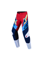 Alpinestars jeugd Supertech Dyna broek AND jeugd Supertech Dyna gear set, motocrossbroek, rood en blauw, stretch rip-stop.