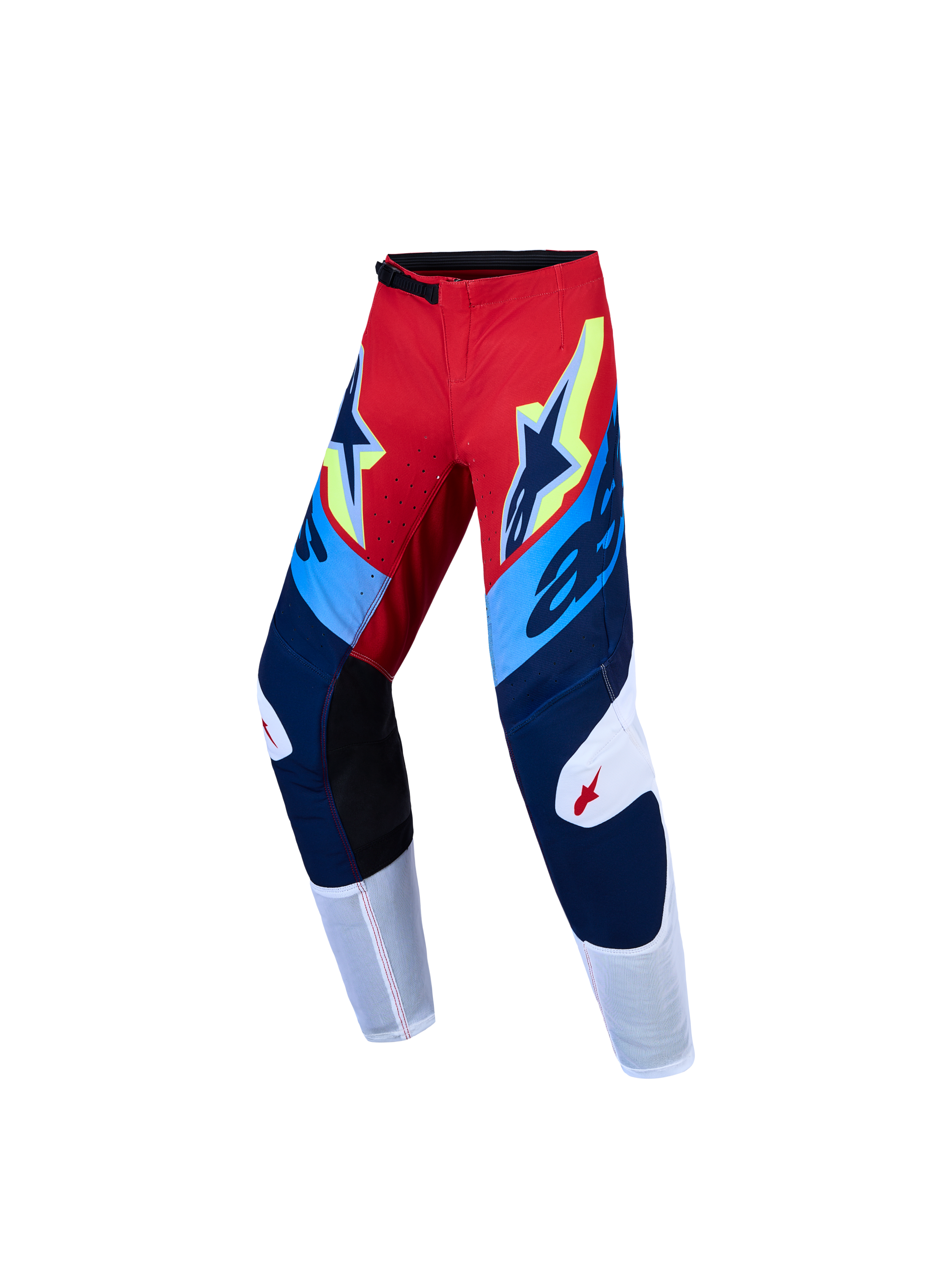 Alpinestars jeugd Supertech Dyna broek AND jeugd Supertech Dyna gear set, motocrossbroek, rood en blauw, stretch rip-stop.