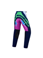 Alpinestars Jeugd Supertech Maven broek AND Supertech Maven gear set, blauw en fluo groen, motorcrossbroek, achteraanzicht.