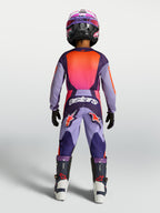 Pantalon Alpinestars Fluid Hunt Junior 2027, pantalon de motocross pour enfant, violet et rose, vue de dos.