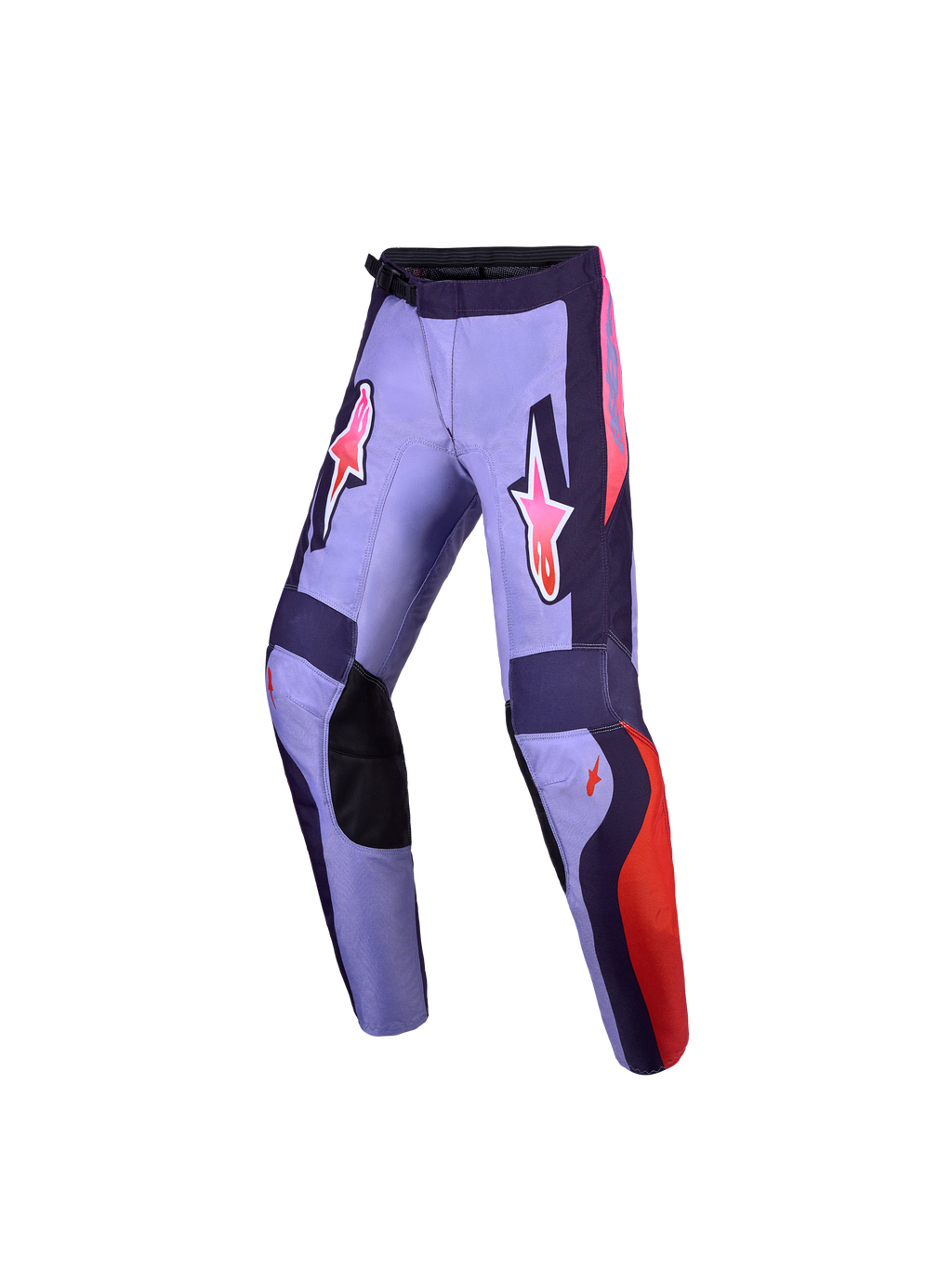 Alpinestars pantalon Fluid Hunt junior 2027, pantalon de motocross violet et rose, textile 600D et coupe sport ergonomique
