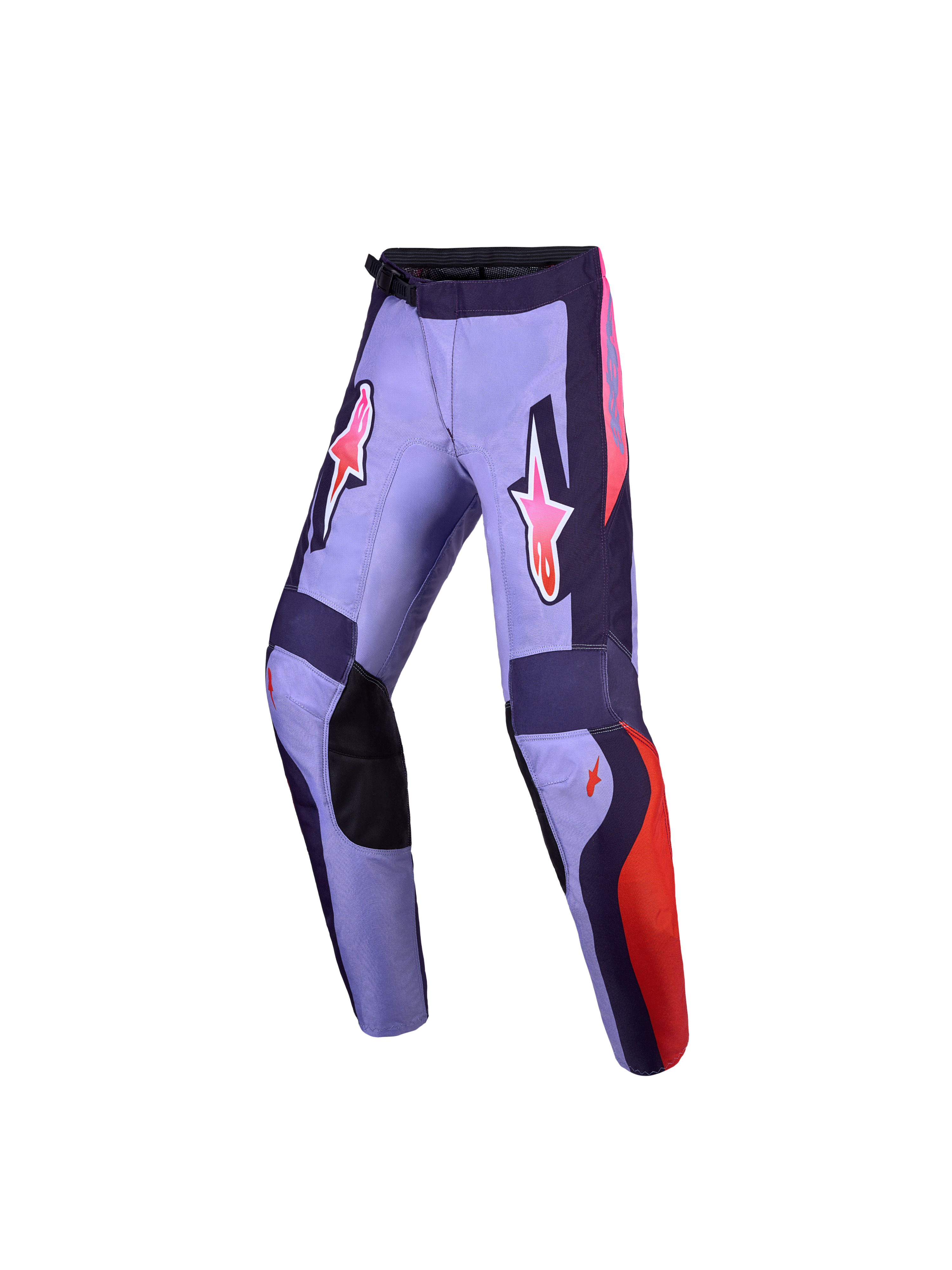Alpinestars pantalon Fluid Hunt junior 2027, pantalon de motocross violet et rose, textile 600D et coupe sport ergonomique