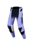 Alpinestars Stella Techstar Swan broek, dames-motocrossbroek voor off-road racing, paars en zwart, met duurzame lederen kniepanelen en SX2 magnetische gesp.