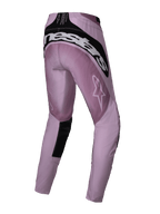 Alpinestars Stella Techstar Melt 2025, pantalon de motocross pour femme, Blush Black, vue arrière montrant le logo Alpinestars blanc sur l'assise, des empiècements renforcés noirs et un logo étoile sur la cuisse, conçu pour la performance tout-terrain