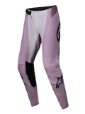 Alpinestars 2025 Stella Techstar Melt, pantalon de motocross pour femme, rose et blanc avec accents noirs, avec perforations laser, genoux renforcés et logos étoiles emblématiques, conçu pour la course tout-terrain haute performance