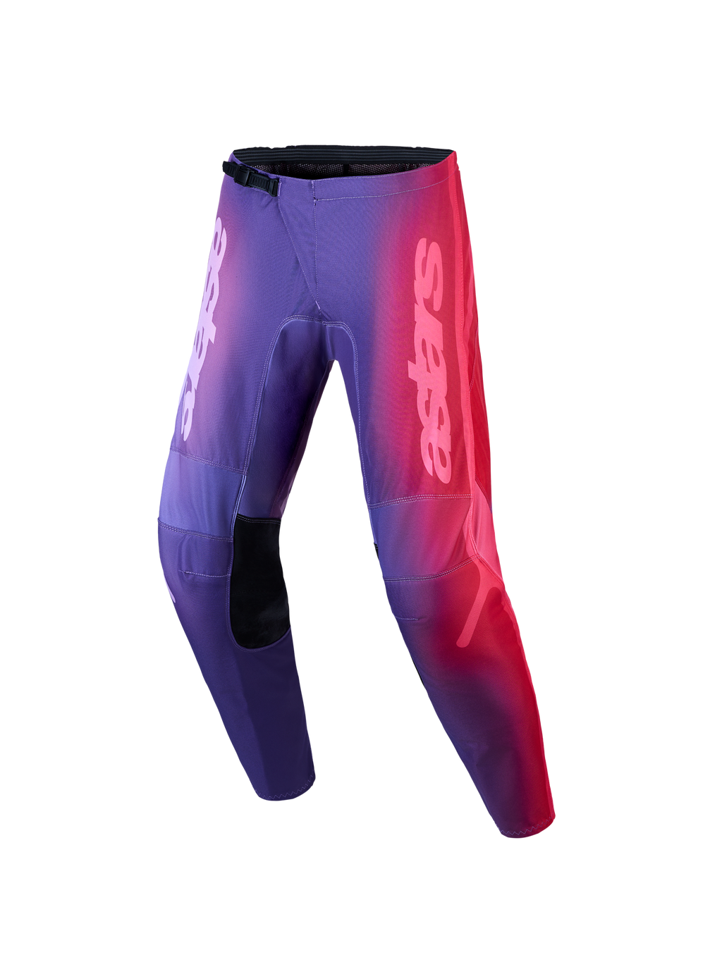 Alpinestars Stella Fluid Kepler Women's Motocross Pants, purple and red gradient, off-road racing design with astars branding.