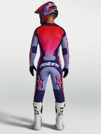 Alpinestars Racer Air Hunt Jersey, heren-motocrossjersey in paars en roze mesh, achteraanzicht met performance racepasvorm.