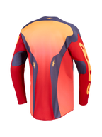 Alpinestars Racer Hunt Trikot, rotes und graues Herren-Motocross-Trikot mit verlängertem Rückensaum und Sport-Passform.