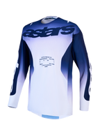 Alpinestars Racer Air Amber jersey, heren motorcrossjersey, blauw en wit, met geventileerd mesh voor optimale luchtstroom