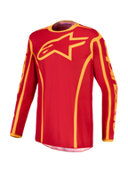 Alpinestars Fluid Apex V2 jersey, heren motorcrossjersey, rood en goud, vochtafvoerend polyfabric
