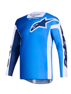 Alpinestars 2026 Racer Air Portl Jersey, Motocross Jersey, Ucla Blue and White, featuring a large dark blue Astars logo on the chest, white side panels, and lightweight mesh texture for high airflow
