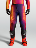 Pantalon de motocross Alpinestars Fluid Kepler 2027 pour homme, dégradé violet et orange, design sport ergonomique.