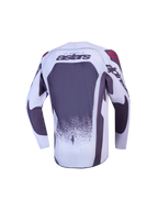 Alpinestars Jeugd Supertech Swan Jersey, motorcrossjersey voor kinderen, grijs en wit, achterkant met astars-logo, ademende stretchmesh constructie, professionele off-road racing kleding