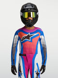 Alpinestars Supertech Jugend-Trikot Maven, Motocross-Trikot für Kinder, Blau und Hot Coral, ultraleichte Mesh-Konstruktion, athletische Rennpassform für maximale Belüftung beim Rennsport