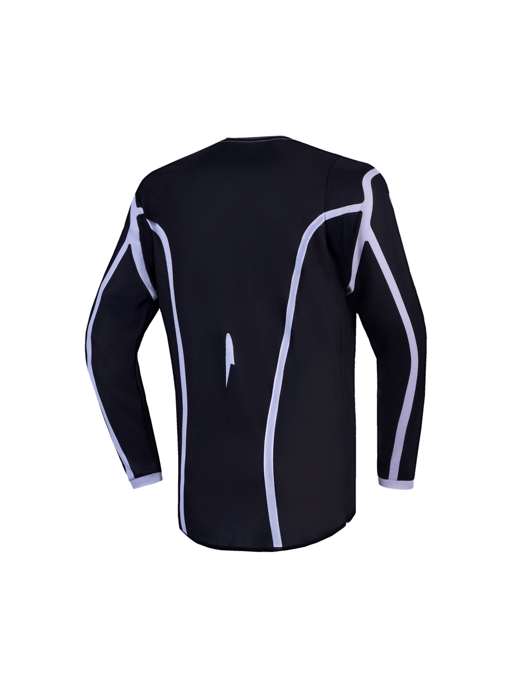 Alpinestars Jeugd Fluid Apex V2 jersey, zwart en wit motorcrossjersey met verlengde achterkant en ergonomische sportieve snit.