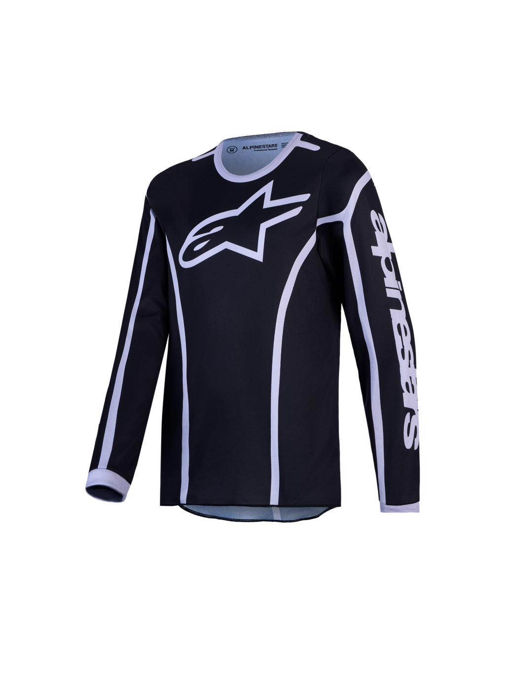 Alpinestars jeugd Fluid Apex V2 jersey AND gear set, motocross jersey, zwart en zilver, vochtafvoerend polyfabric.
