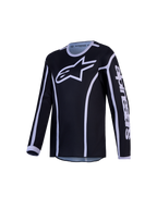 Alpinestars jeugd Fluid Apex V2 jersey AND gear set, motocross jersey, zwart en zilver, vochtafvoerend polyfabric.