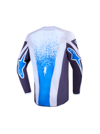 Alpinestars Jeugd Fluid Drag Jersey, vochtafvoerende motorcrossjersey voor kinderen, grijs en blauw, off-road racing.