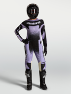 Alpinestars Stella Techstar Swan broek, dames-motorcrossbroek in paars en zwart, ontworpen voor off-road prestaties.
