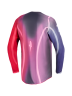 Alpinestars Stella Fluid Kepler Jersey, Women's Motocross Jersey, Purple and Rouge Red, lightweight moisture-wicking polyfabric with an extended rear hem for off-road riding.