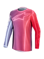 Alpinestars Stella Fluid Kepler Jersey and Gear Set, women's purple and red motocross jersey with a chest star logo.